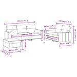 Casa si Gradina - Mobilier - Seturi de mobilier - Seturi living - Set de canapele cu perne, 3 piese, crem, textil - Infinity.ro
