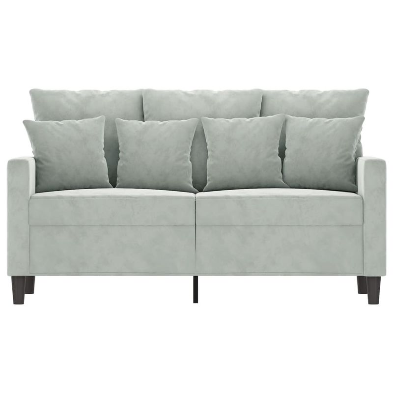Casa si Gradina - Mobilier - Canapele si coltare - Canapele - Canapea cu 2 locuri, gri deschis, 120 cm, catifea - Infinity.ro