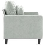 Casa si Gradina - Mobilier - Canapele si coltare - Canapele - Canapea cu 2 locuri, gri deschis, 120 cm, catifea - Infinity.ro