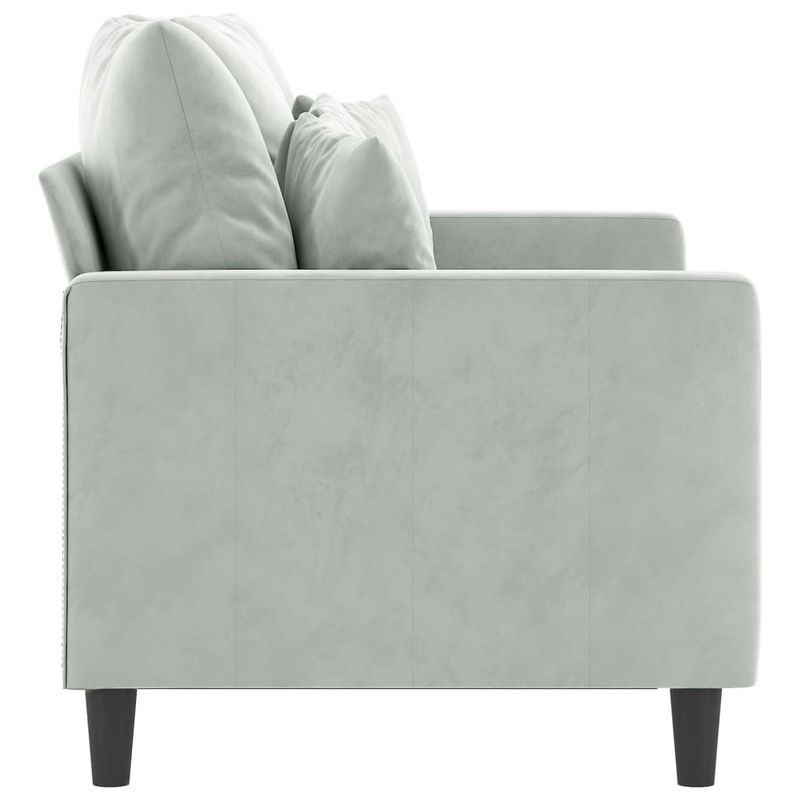 Casa si Gradina - Mobilier - Canapele si coltare - Canapele - Canapea cu 2 locuri, gri deschis, 120 cm, catifea - Infinity.ro