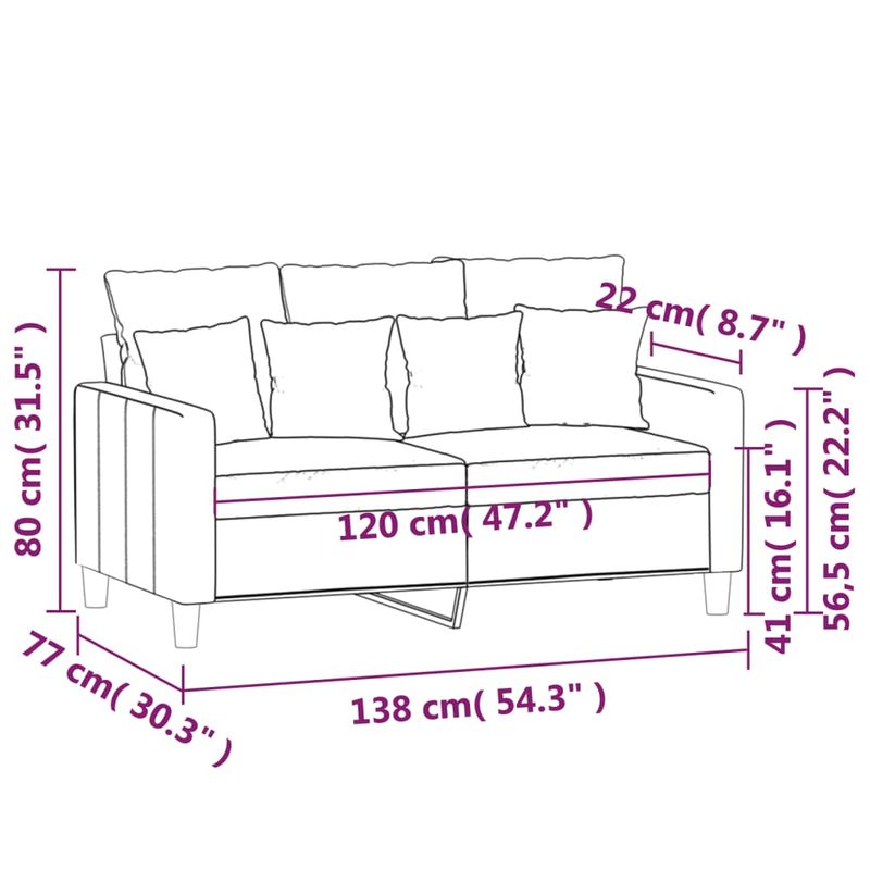 Casa si Gradina - Mobilier - Canapele si coltare - Canapele - Canapea cu 2 locuri, gri deschis, 120 cm, catifea - Infinity.ro