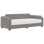Casa si Gradina - Mobilier - Paturi si accesorii - Paturi - Pat de zi cu saltea, gri taupe, 80x200 cm, textil - Infinity.ro