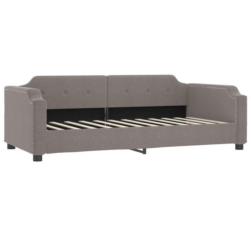 Casa si Gradina - Mobilier - Paturi si accesorii - Paturi - Pat de zi cu saltea, gri taupe, 80x200 cm, textil - Infinity.ro