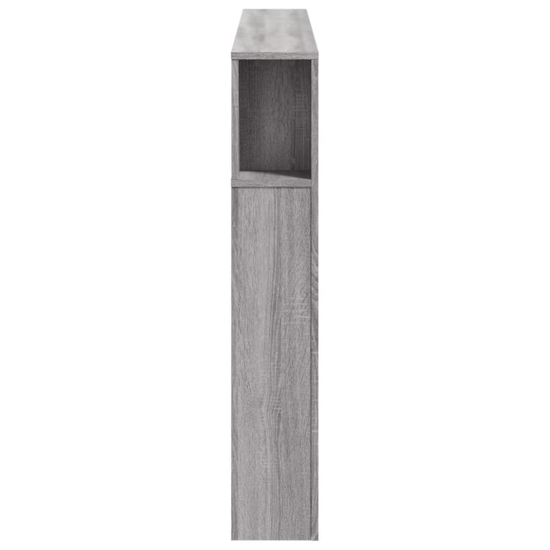 Casa si Gradina - Mobilier - Paturi si accesorii - Accesorii paturi - Tablie de pat cu LED, gri sonoma, 160x18,5x103,5 cm, lemn, mărime 160x103.5 cm - Infinity.ro