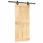 Casa si Gradina/Constructii/Usi interior, exterior si garaj/Usi interior - Usa glisanta cu set feronerie, 90x210 cm, lemn masiv de pin - Infinity.ro