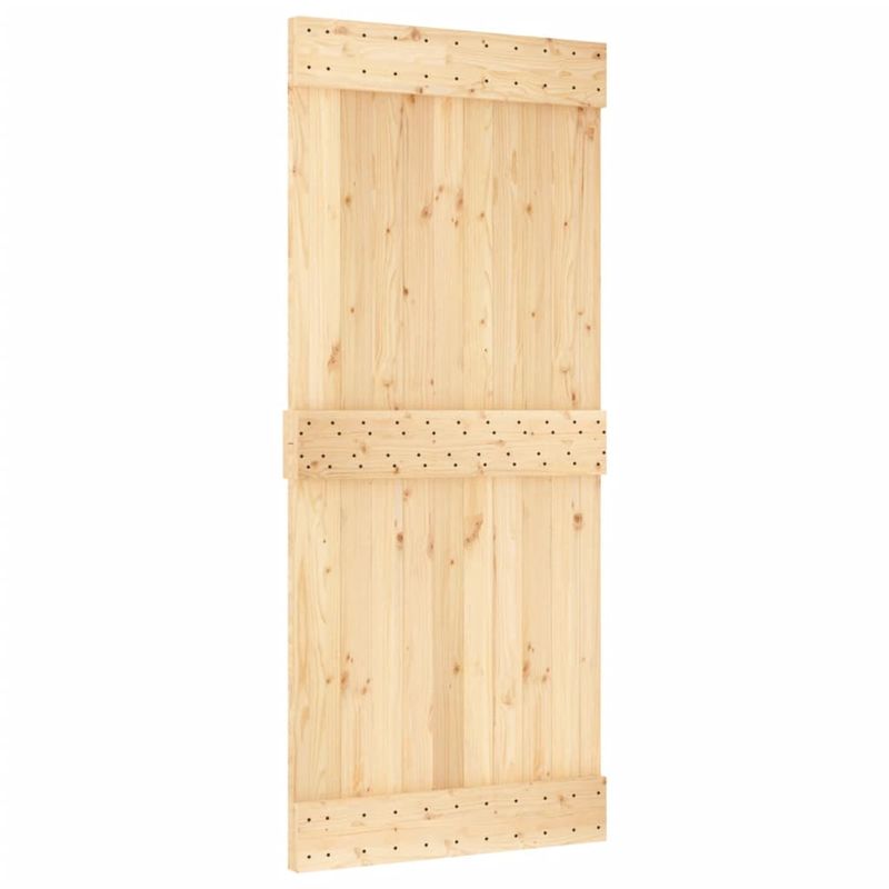 Casa si Gradina/Constructii/Usi interior, exterior si garaj/Usi interior - Usa glisanta cu set feronerie, 90x210 cm, lemn masiv de pin - Infinity.ro
