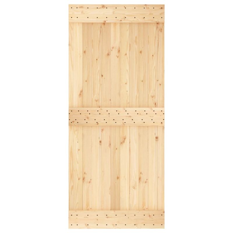 Casa si Gradina/Constructii/Usi interior, exterior si garaj/Usi interior - Usa glisanta cu set feronerie, 90x210 cm, lemn masiv de pin - Infinity.ro