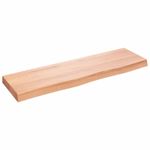 Casa si Gradina - Mobilier - Mobilier baie - Blaturi baie - Blat de baie, maro deschis, 100x30x(2-6) cm, lemn masiv tratat - Infinity.ro