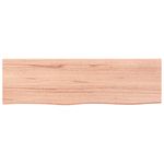Casa si Gradina - Mobilier - Mobilier baie - Blaturi baie - Blat de baie, maro deschis, 100x30x(2-6) cm, lemn masiv tratat - Infinity.ro