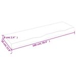 Casa si Gradina - Mobilier - Mobilier baie - Blaturi baie - Blat de baie, maro deschis, 100x30x(2-6) cm, lemn masiv tratat - Infinity.ro