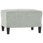 Casa si Gradina - Mobilier - Canapele si coltare - Canapele - Canapea cu 3 locuri si taburet, gri deschis, 180 cm, catifea - Infinity.ro
