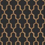 Casa si Gradina - Decoratiuni - Tapet - DUTCH WALLCOVERINGS Tapet „Geometric”, negru si auriu - Infinity.ro