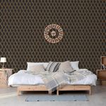 Casa si Gradina - Decoratiuni - Tapet - DUTCH WALLCOVERINGS Tapet „Geometric”, negru si auriu - Infinity.ro