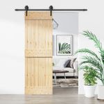 Casa si Gradina/Constructii/Usi interior, exterior si garaj/Usi interior - Usa glisanta cu set de feronerie 70x210 cm, lemn masiv de pin - Infinity.ro