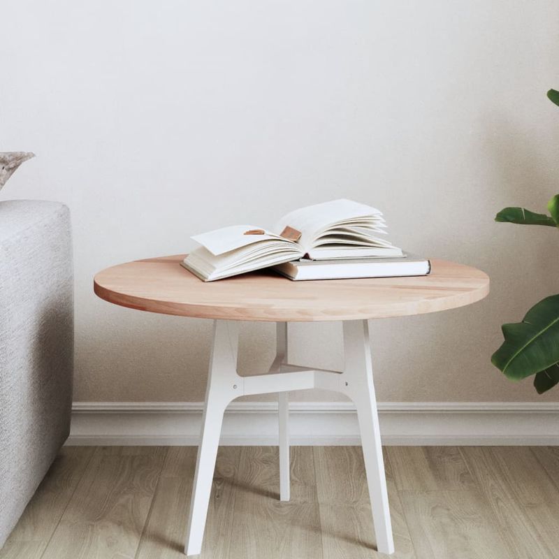 Casa si Gradina - Mobilier - Feronerie si accesorii mobila - Blat de masa rotund, diametru 50x1,5 cm, lemn masiv de fag, maro deschis - Infinity.ro