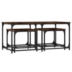 Casa si Gradina - Mobilier - Mese si birouri - Masute de cafea - Masute suprapuse de cafea 3 buc, stejar fumuriu, lemn prelucrat - Infinity.ro