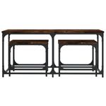 Casa si Gradina - Mobilier - Mese si birouri - Masute de cafea - Masute suprapuse de cafea 3 buc, stejar fumuriu, lemn prelucrat - Infinity.ro