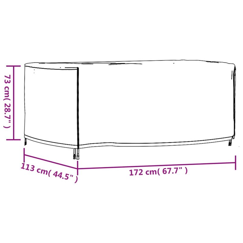 Casa si Gradina - Textile si covoare - Huse pentru mobilier - Husa mobilier de gradina negru 172x113x73 cm impermeabila 420D - Infinity.ro