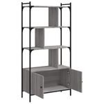 Casa si Gradina - Mobilier - Biblioteci si rafturi - Biblioteci - Biblioteca cu usi gri sonoma 76,5x30x154,5 cm lemn compozit - Infinity.ro
