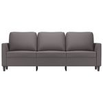 Casa si Gradina - Mobilier - Canapele si coltare - Canapele - Canapea cu 3 locuri, gri, 180 cm, piele ecologica - Infinity.ro