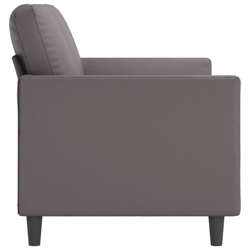 Casa si Gradina - Mobilier - Canapele si coltare - Canapele - Canapea cu 3 locuri, gri, 180 cm, piele ecologica - Infinity.ro