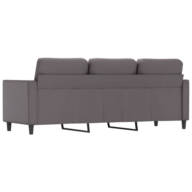 Casa si Gradina - Mobilier - Canapele si coltare - Canapele - Canapea cu 3 locuri, gri, 180 cm, piele ecologica - Infinity.ro