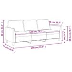Casa si Gradina - Mobilier - Canapele si coltare - Canapele - Canapea cu 3 locuri, gri, 180 cm, piele ecologica - Infinity.ro