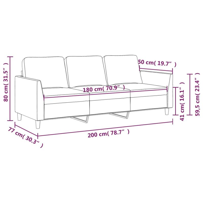 Casa si Gradina - Mobilier - Canapele si coltare - Canapele - Canapea cu 3 locuri, gri, 180 cm, piele ecologica - Infinity.ro