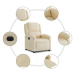 Casa si Gradina - Mobilier - Scaune si fotolii - Fotolii - Fotoliu rabatabil electric, crem, material textil - Infinity.ro