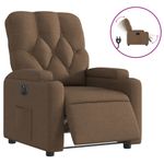 Casa si Gradina - Mobilier - Scaune si fotolii - Fotolii - Fotoliu rabatabil electric, maro, material textil - Infinity.ro