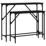 Casa si Gradina - Mobilier - Mese si birouri - Mese living - Masute console, 2 buc., negru, lemn compozit - Infinity.ro
