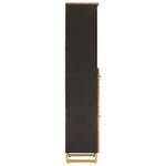 Casa si Gradina - Mobilier - Mobilier baie - Corpuri baie - Dulap de baie, maro si negru, 38x33,5x160 cm, lemn masiv mango - Infinity.ro