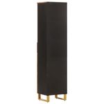 Casa si Gradina - Mobilier - Mobilier baie - Corpuri baie - Dulap de baie, maro si negru, 38x33,5x160 cm, lemn masiv mango - Infinity.ro