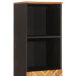 Casa si Gradina - Mobilier - Mobilier baie - Corpuri baie - Dulap de baie, maro si negru, 38x33,5x160 cm, lemn masiv mango - Infinity.ro