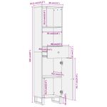 Casa si Gradina - Mobilier - Mobilier baie - Corpuri baie - Dulap de baie, maro si negru, 38x33,5x160 cm, lemn masiv mango - Infinity.ro