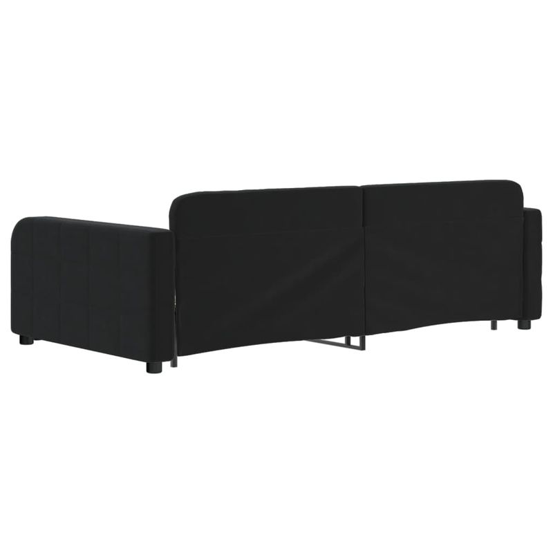 Casa si Gradina - Mobilier - Paturi si accesorii - Paturi - Pat de zi cu extensie, negru, 100x200 cm, catifea - Infinity.ro