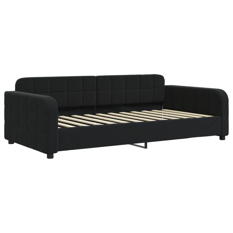 Casa si Gradina - Mobilier - Paturi si accesorii - Paturi - Pat de zi cu extensie, negru, 100x200 cm, catifea - Infinity.ro