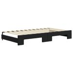 Casa si Gradina - Mobilier - Paturi si accesorii - Paturi - Pat de zi cu extensie, negru, 100x200 cm, catifea - Infinity.ro