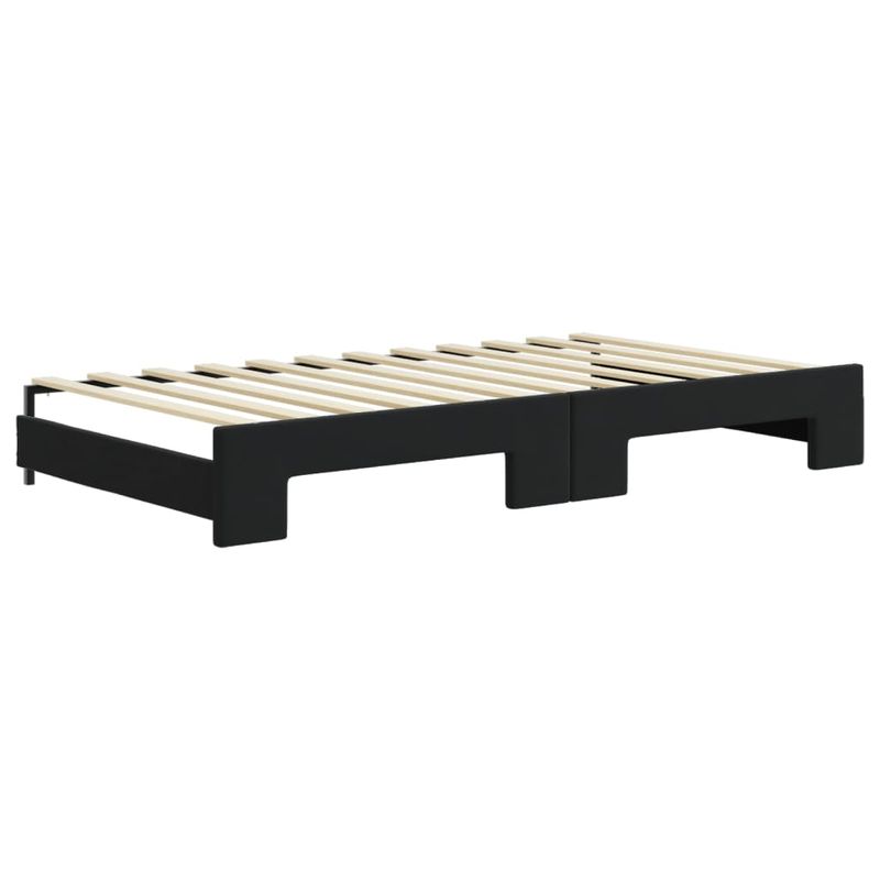 Casa si Gradina - Mobilier - Paturi si accesorii - Paturi - Pat de zi cu extensie, negru, 100x200 cm, catifea - Infinity.ro
