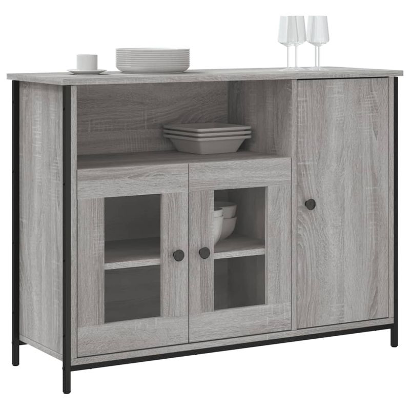 Casa si Gradina - Mobilier - Comode si corpuri - Comode - Servanta, gri sonoma, 100x35x75 cm, lemn compozit - Infinity.ro