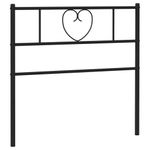 Casa si Gradina - Mobilier - Paturi si accesorii - Accesorii paturi - Tablie de pat metalica, negru, 100 cm - Infinity.ro