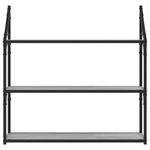 Casa si Gradina - Mobilier - Biblioteci si rafturi - Rafturi - Raft cu 3 niveluri, gri sonoma, 80x21x78,5 cm, lemn prelucrat - Infinity.ro