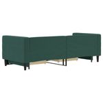 Casa si Gradina - Mobilier - Paturi si accesorii - Paturi - Pat de zi cu extensie si sertare verde inchis 80x200 cm catifea - Infinity.ro