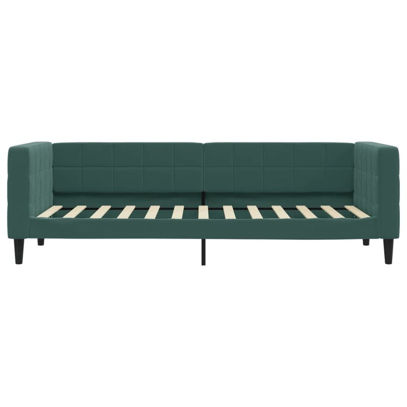 Casa si Gradina - Mobilier - Paturi si accesorii - Paturi - Pat de zi cu extensie si sertare verde inchis 80x200 cm catifea - Infinity.ro