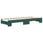 Casa si Gradina - Mobilier - Paturi si accesorii - Paturi - Pat de zi cu extensie si sertare verde inchis 80x200 cm catifea - Infinity.ro