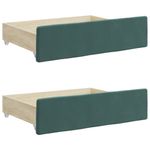 Casa si Gradina - Mobilier - Paturi si accesorii - Paturi - Pat de zi cu extensie si sertare verde inchis 80x200 cm catifea - Infinity.ro