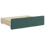 Casa si Gradina - Mobilier - Paturi si accesorii - Paturi - Pat de zi cu extensie si sertare verde inchis 80x200 cm catifea - Infinity.ro