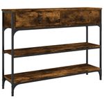 Casa si Gradina - Mobilier - Comode si corpuri - Console - Masuta consola, stejar fumuriu, 100x25x75 cm, lemn prelucrat - Infinity.ro