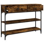 Casa si Gradina - Mobilier - Comode si corpuri - Console - Masuta consola, stejar fumuriu, 100x25x75 cm, lemn prelucrat - Infinity.ro
