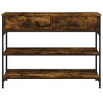 Casa si Gradina - Mobilier - Comode si corpuri - Console - Masuta consola, stejar fumuriu, 100x25x75 cm, lemn prelucrat - Infinity.ro